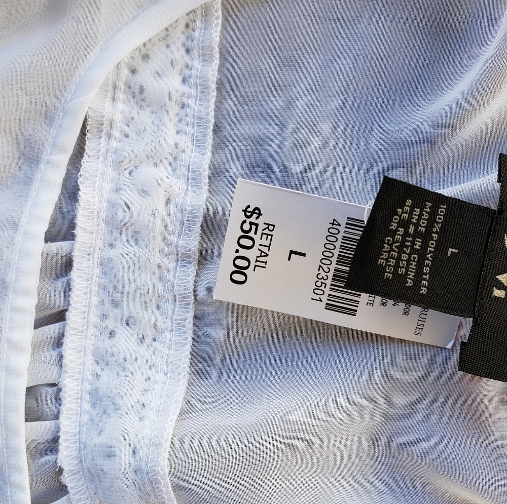 White sheer top - Picture 3 of 6
